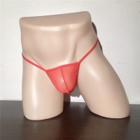 Men's underwear elastic waistband transparent mesh thong sexy T pants triangle pants