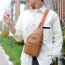 PU single shoulder chest bag, fashion versatile chest bag, casual headphone crossbody bag, men's trendy business chest bag PU single shoulder chest bag, fashion versatile chest bag, casual headphone crossbody bag, men's trendy business chest bag