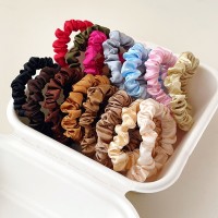 Solid color small size large intestine headband, female headband, high elasticity rubber band hair accessory