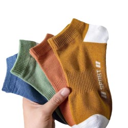 Socks men's short socks, men's anti odor and sweat absorbing short tube socks, summer thin, low cut, shallow mouth invisible boat socks, trendy men's casual