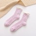 Coral fleece socks, postpartum sleep for children, autumn and winter, mid tube home with added fleece, thick confinement socks, plush floor socks