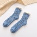 Coral fleece socks, postpartum sleep for children, autumn and winter, mid tube home with added fleece, thick confinement socks, plush floor socks