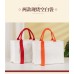 Customized Solid Color Canvas Tote Bag Large Capacity Cotton Bag Handbag for Art and Literature with Logo Printing Option