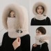 Winter Trendy Cute Thick Plush Bear Hat Mask Scarf One Piece Hat Women's Cycling Warm Hoodie