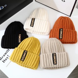 Hat Women's Autumn Winter Korean Edition Versatile Fashion Long Label Knitted Hat Winter Internet Red Warm Ear Protector Baotou Knitted Hat
