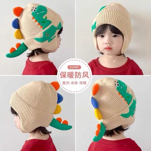 Children's hats for autumn and winter, cute and super cute knitted yarn hats for boys, windproof and ear protecting hats for girls, thick and warm hats for babies Children's hats for autumn and winter, cute and super cute knitted yarn hats for boys, windproof and ear protecting hats for girls, thick and warm hats for babies