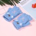 Winter Fashion Adult Girls Warm Gloves Little Rabbit Half Finger Thick Warm Gloves for Cold Protection